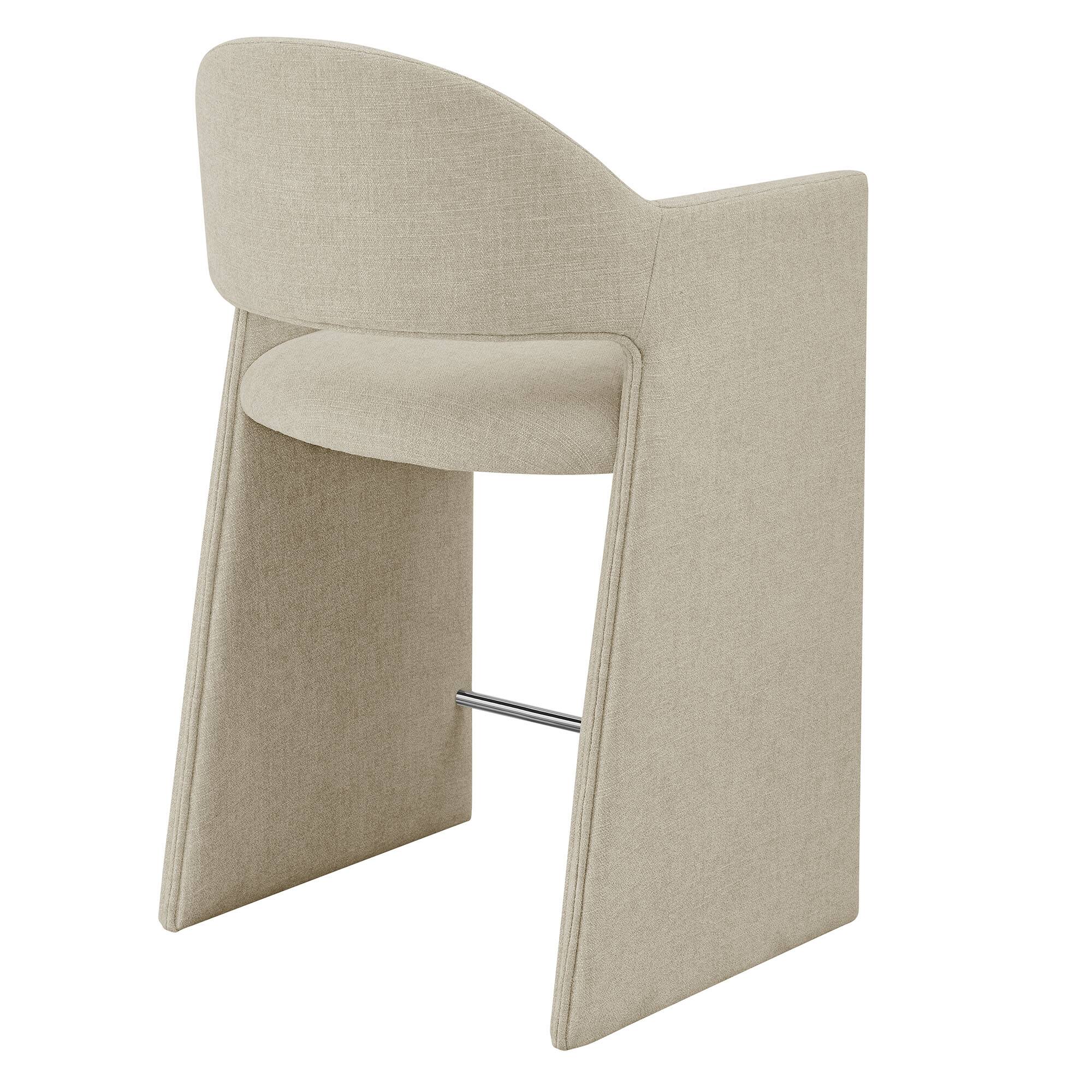 Alt View 3. Modway - Talia 37 Inch Upholstered Fabric Counter Stool by Modway - Linen.
