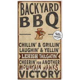 Jardine - Lehigh Mountain Hawks 11'' x 20'' Indoor/Outdoor BBQ Sign - Brown