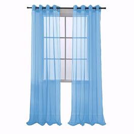 RT Designers Collection - Cara One Sheer Grommet Light Filtering Curtain Panel 54" x 90" - Neon blue