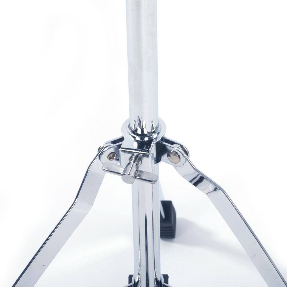Left. Winado - Adjustable Hi-Hat Stand Cymbal Hardware Drum Pedal Mount Percussion Silver.
