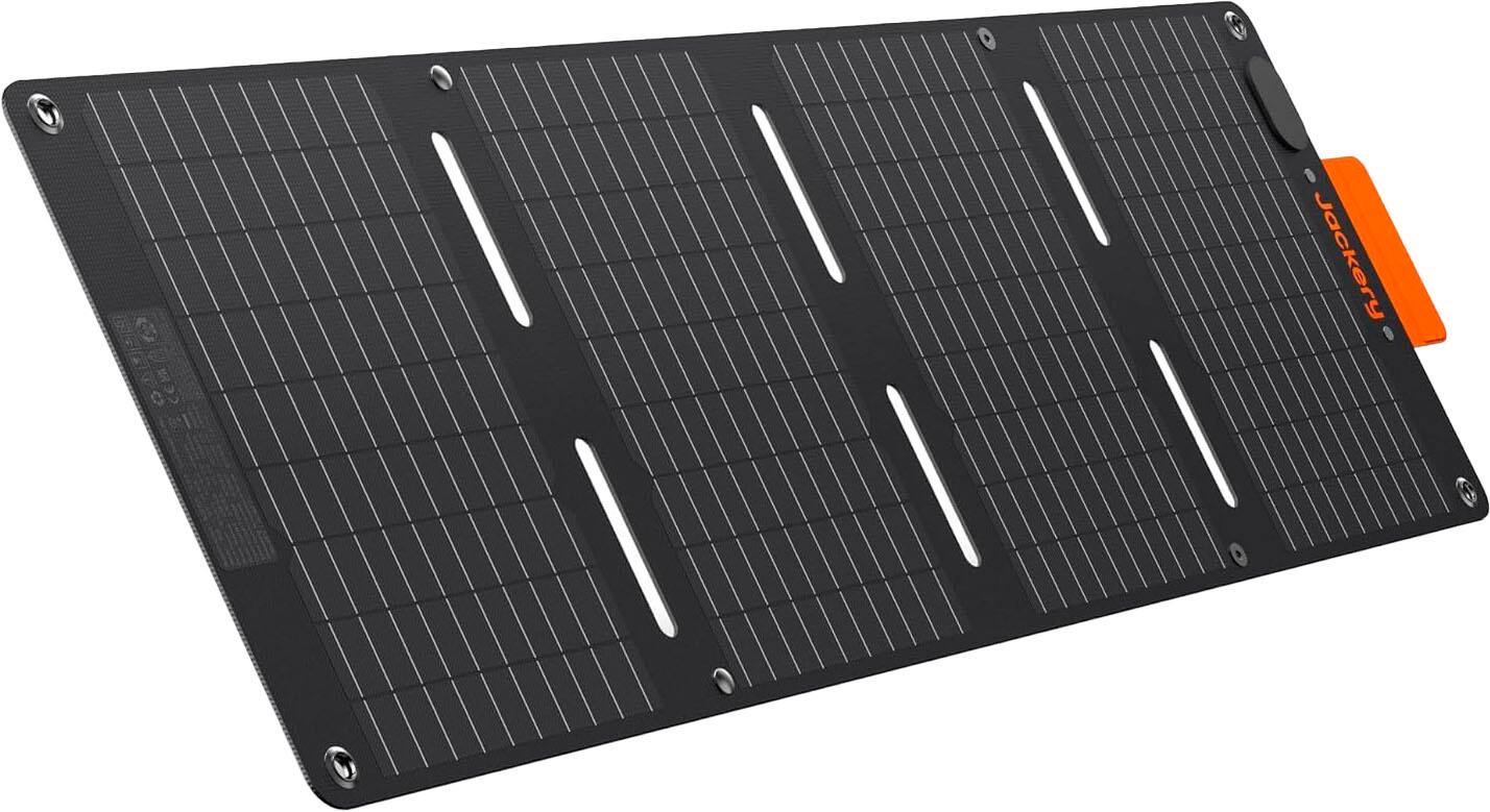 Front. Jackery - SolarSaga 40W Mini Solar Panel - Black.