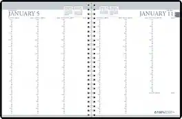 House of Doolittle - 2026 8.5" x 11" Calendar Year Monthly Appointment Book, Faux Leather Cover - Black