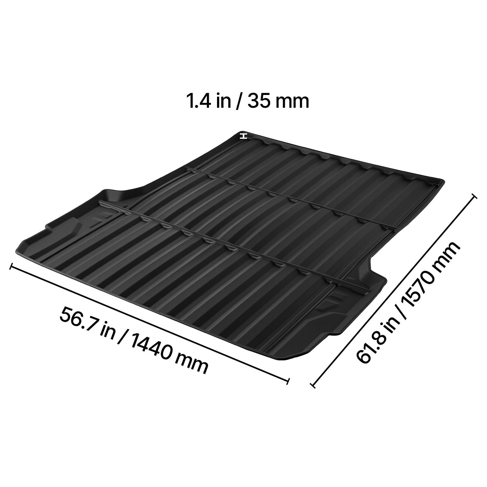 1.4 in / 35 mm  
56.7 in / 1440 mm  
61.8 in / 1570 mm