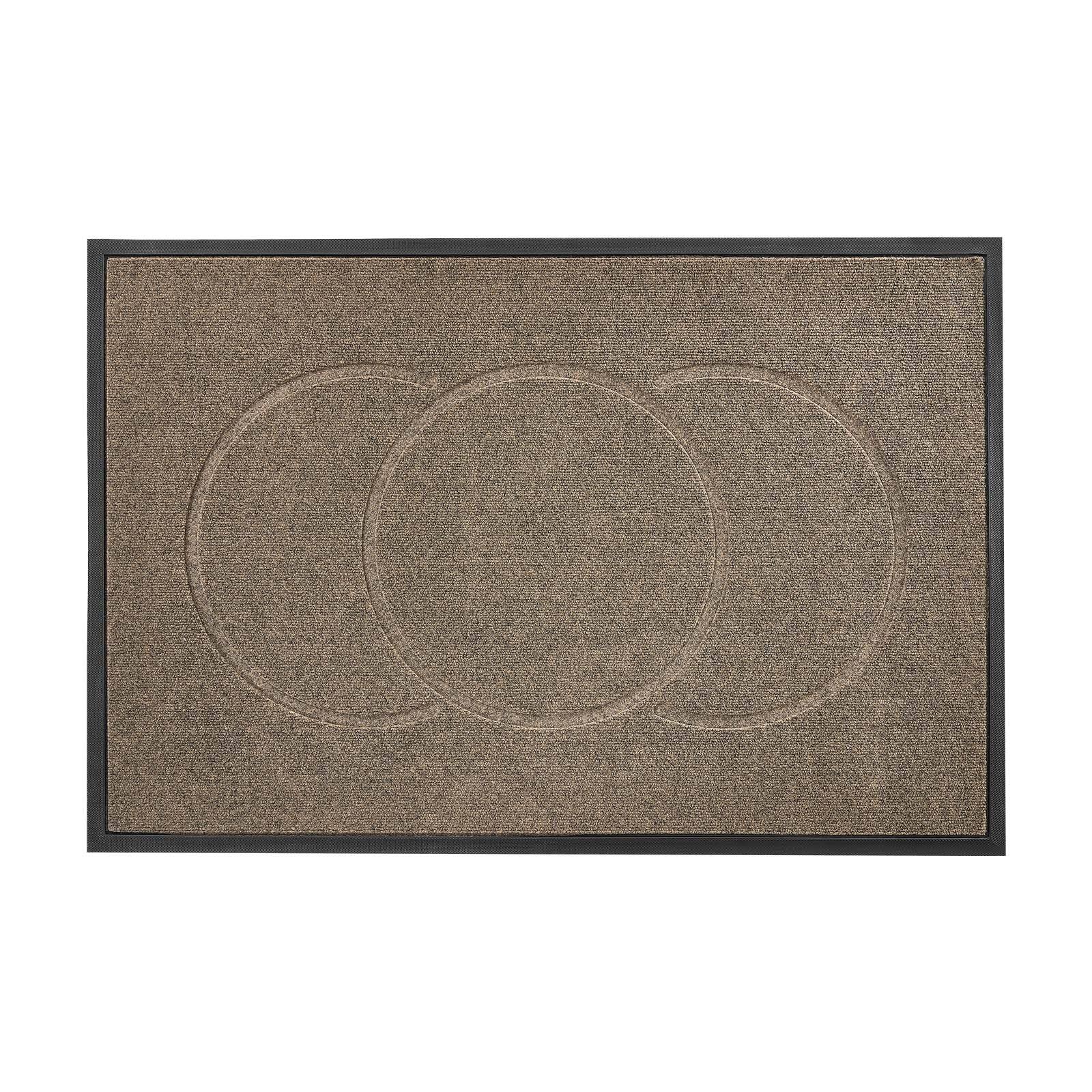 Front. VEVOR - Front Door Mat, 47 x 32 in Commercial Floor Mat for Indoor and Outdoor, Modern Stylish Carpet with TPE Backing - Brown.