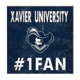 Jardine - Xavier Musketeers 10" x 10" #1 Fan Plaque - Navy