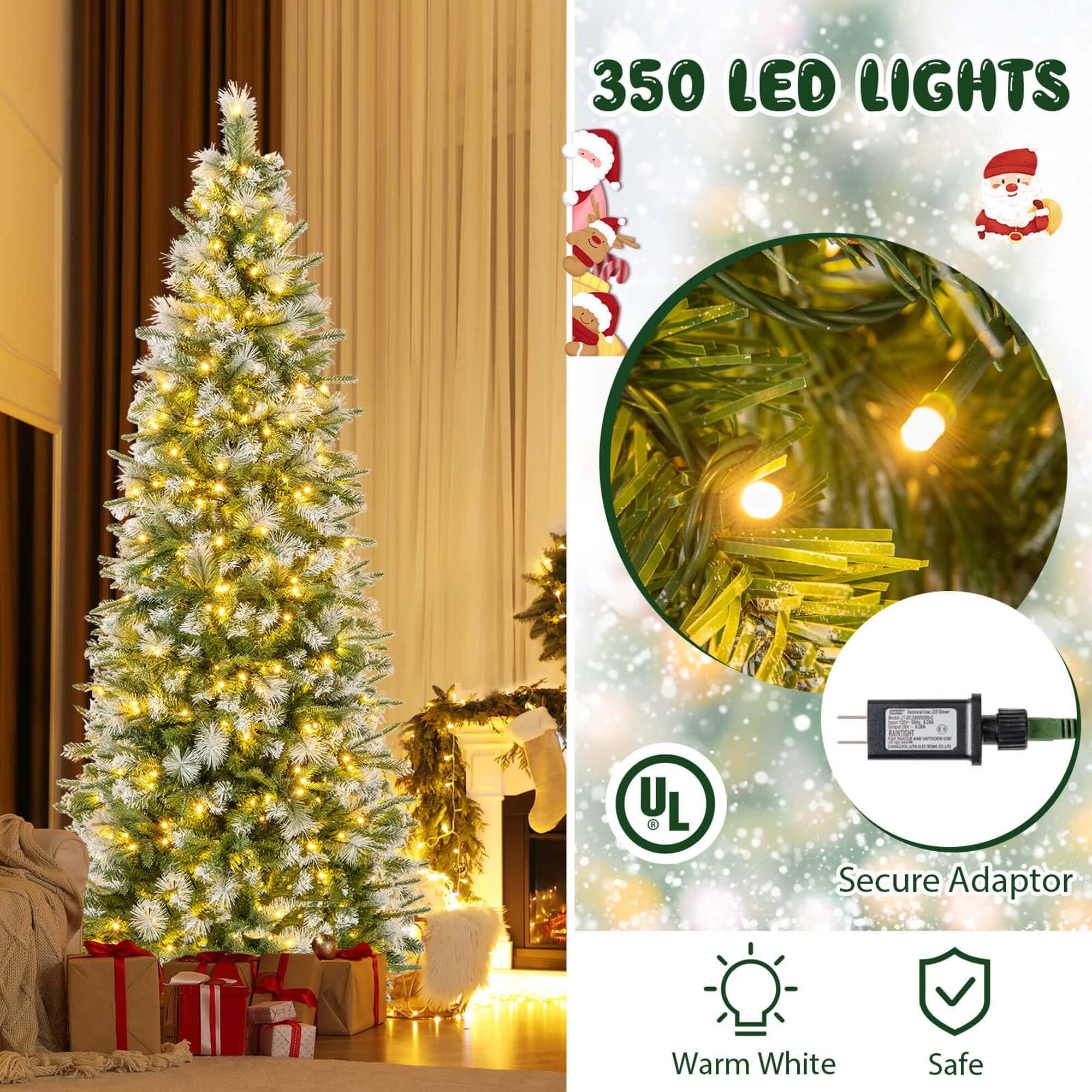 350 LED Lights with Secure Adaptor and Warm White color.