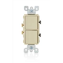 Leviton - Decora 15 amps Single Pole Combination AC Quiet Switch 1 pk - Ivory