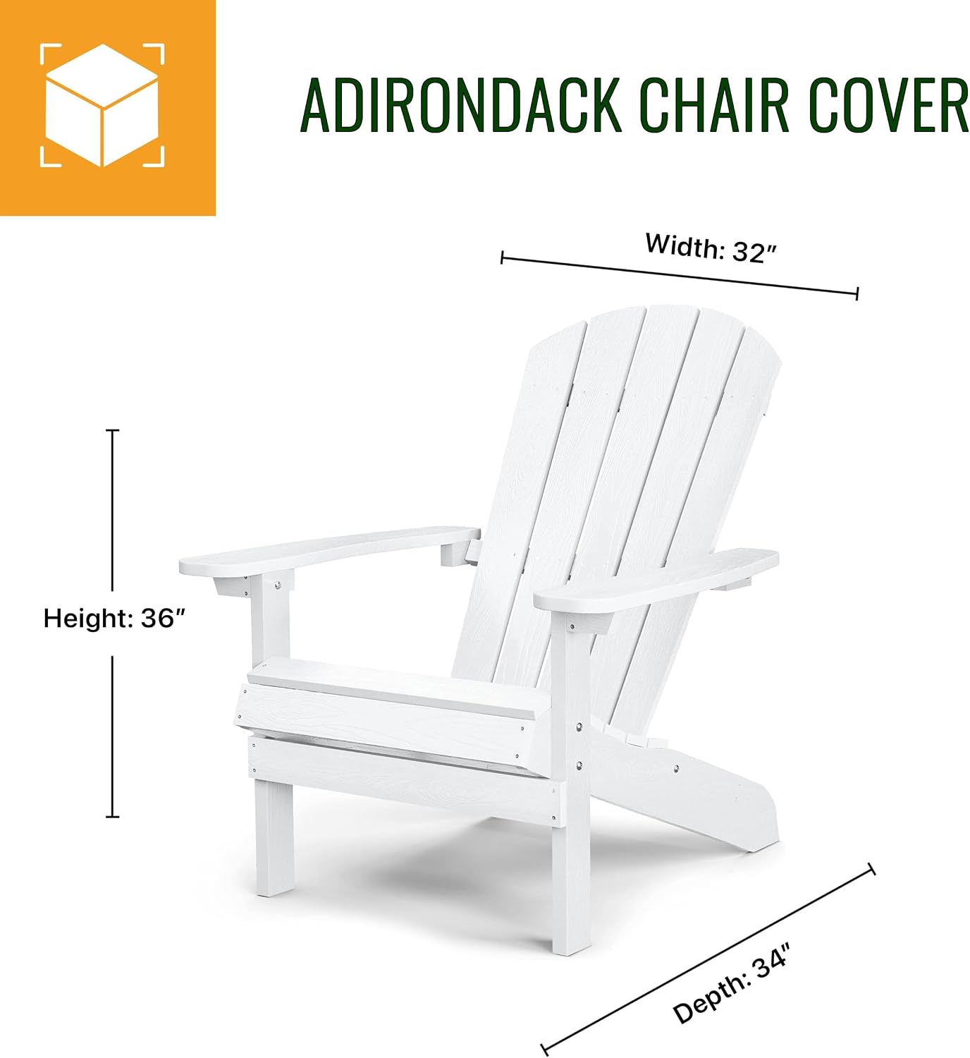 KHOMO GEAR Adirondack Chair Cover Waterproof, Patio Chair Cover with ...