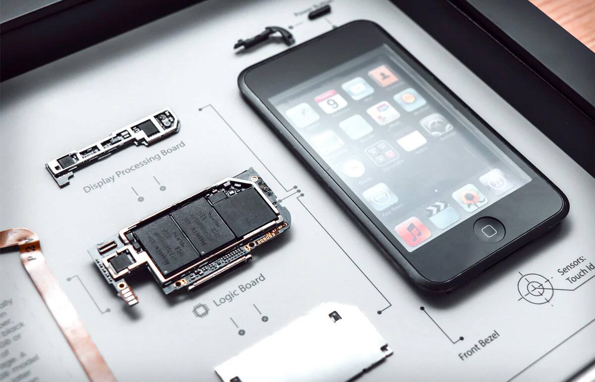 - Display Processing Board
- Logic Board
- Front Bezel
- Sensors: Touch Id