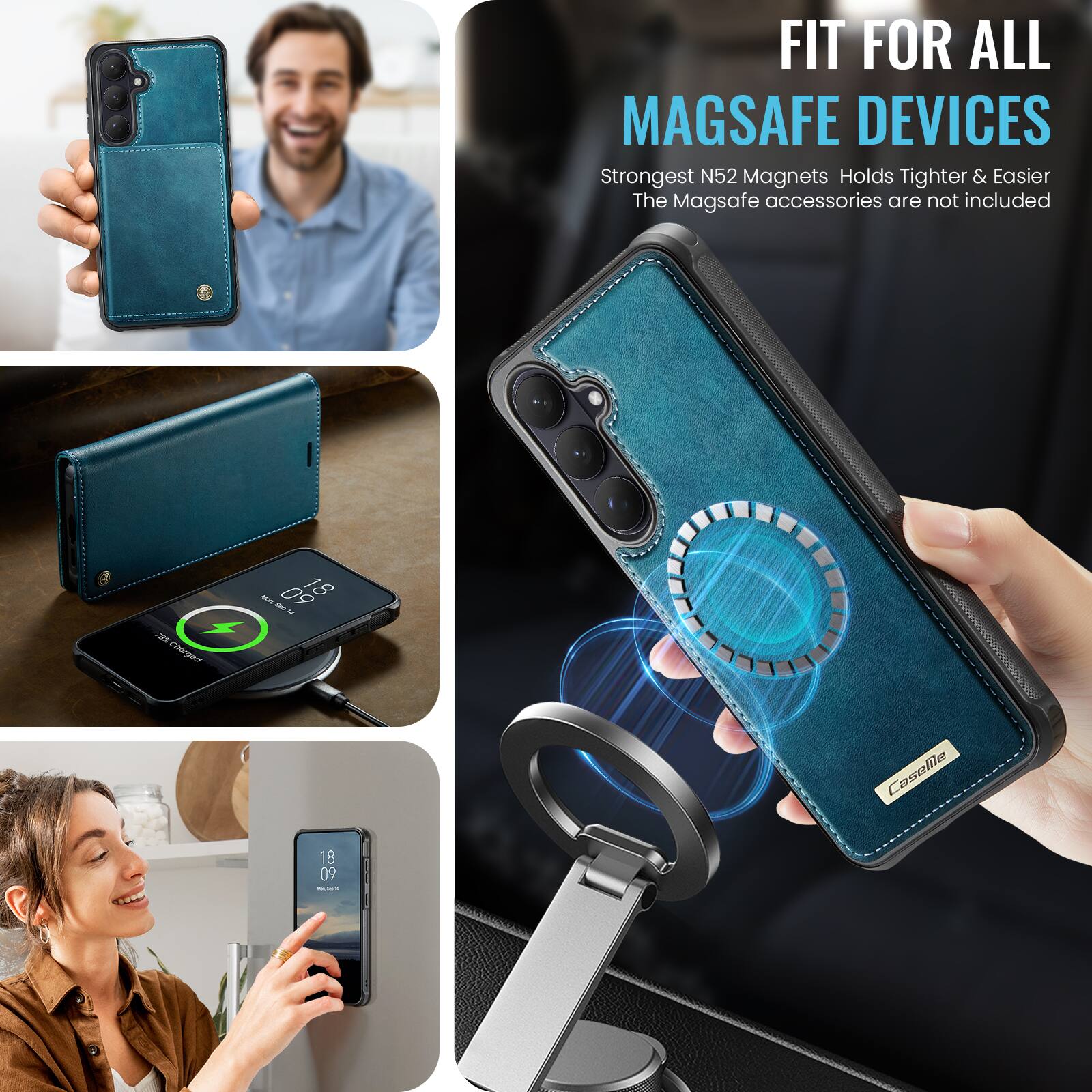 FIT FOR ALL MAGSAFE DEVICES  
Strongest N52 Magnets Holds Tighter & Easier  
The Magsafe accessories are not included  

Coselile  
18 09