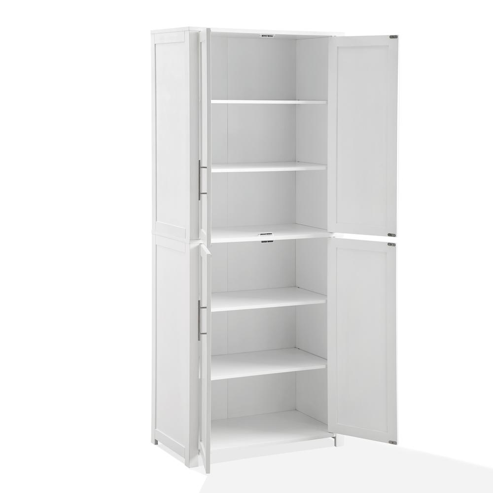 Alt View 3. Crosley Furniture - Savannah Tall Kitchen Storage Pantry - White.