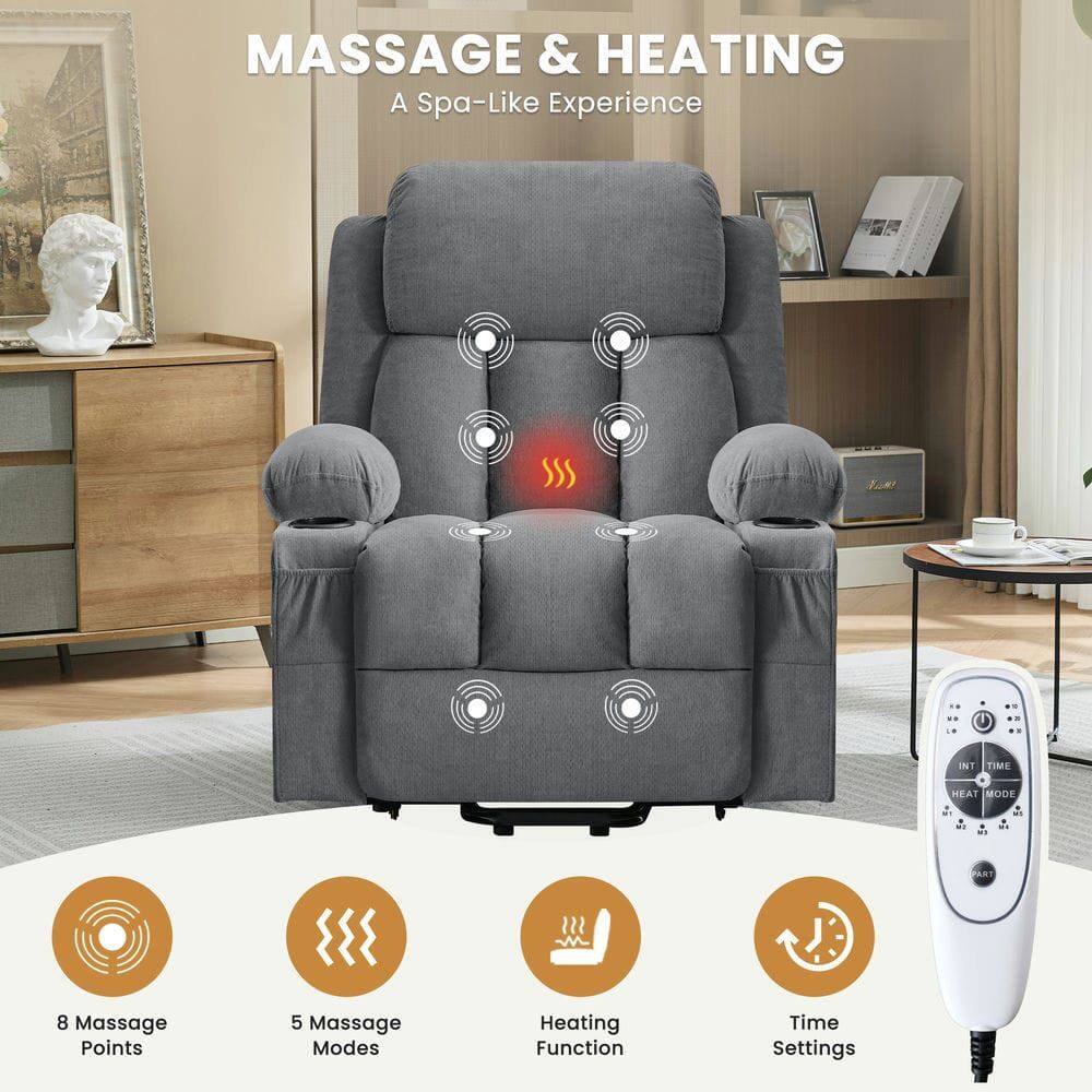 MASSAGE & HEATING  
A Spa-Like Experience  

- 8 Massage Points  
- 5 Massage Modes  
- Heating Function  
- Time Settings