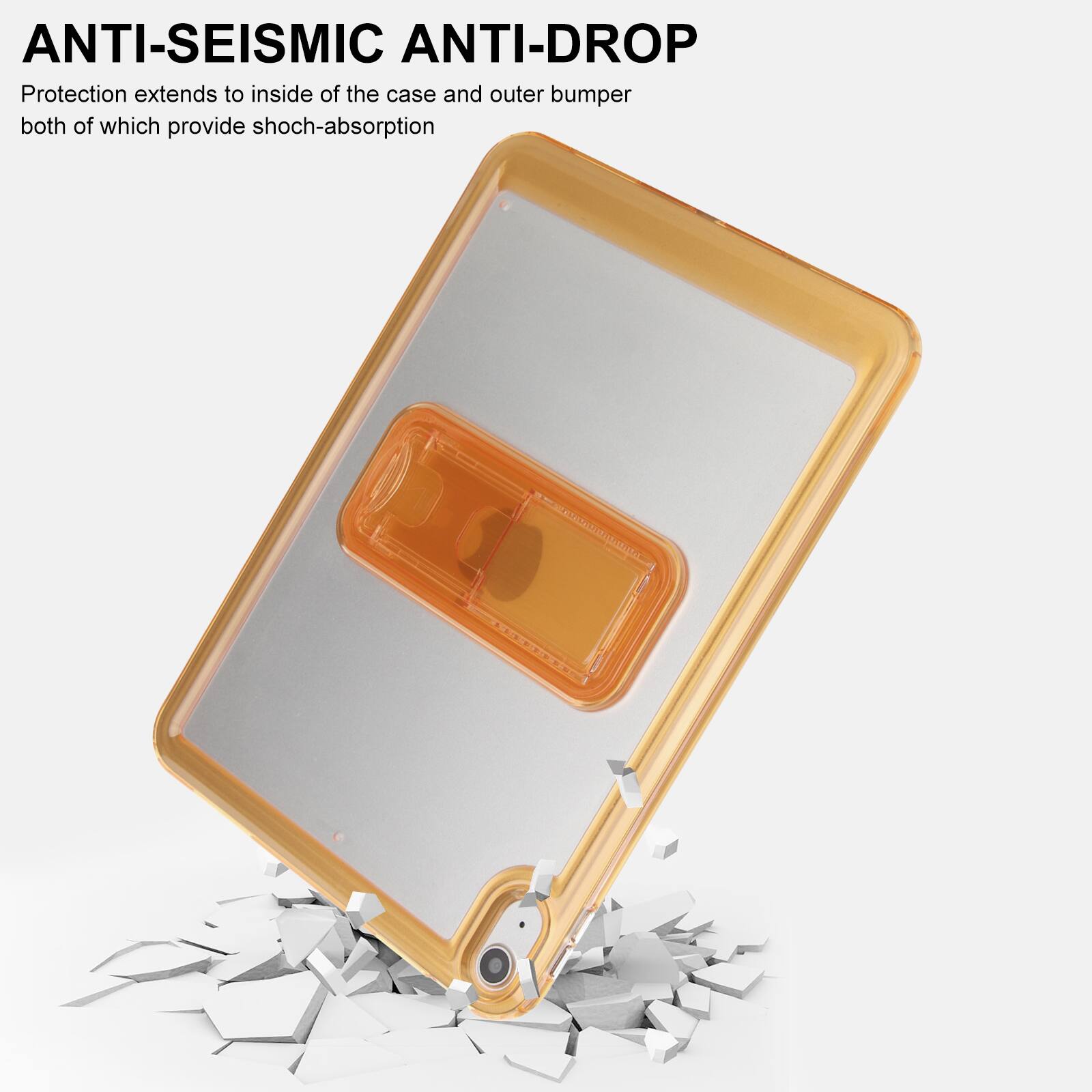ANTI-SEISMIC ANTI-DROP  
Protection extends to inside of the case and outer bumper both of which provide shock-absorption