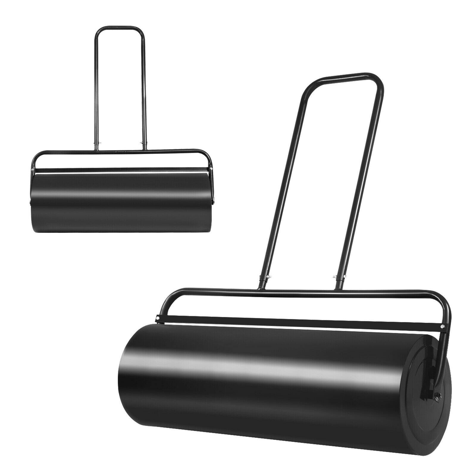 Alt View 7. Sugift - 36 x 12 Inch Tow Lawn Roller Water Filled Metal Push Roller-Black - Black.