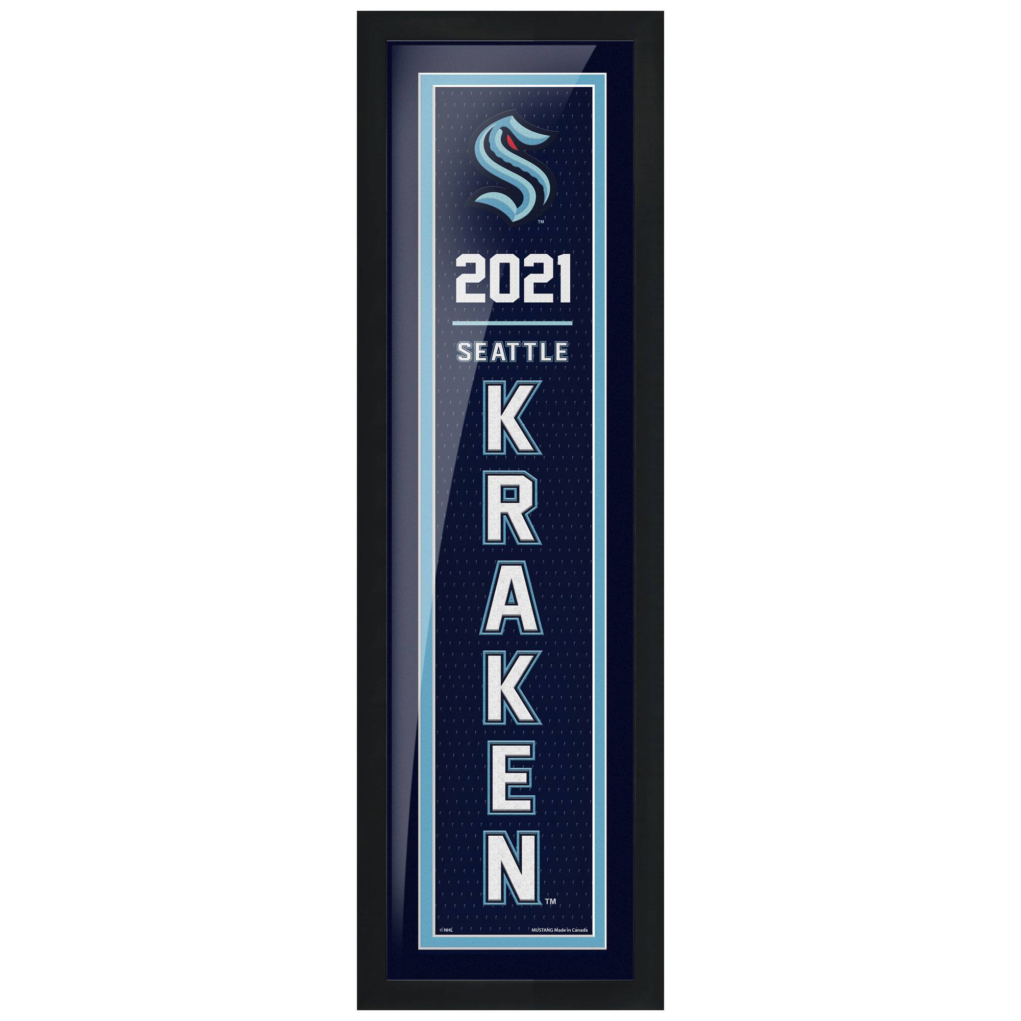 Seattle Kraken 6'' x 22'' Established Framed Artwork