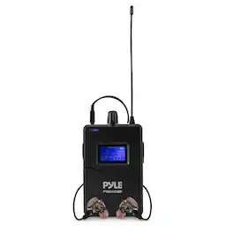 Pyle - Wireless in-Ear Monitor Bodypack Receiver – IEM in Ear Monitor System with Dual Driver Earphone - Black