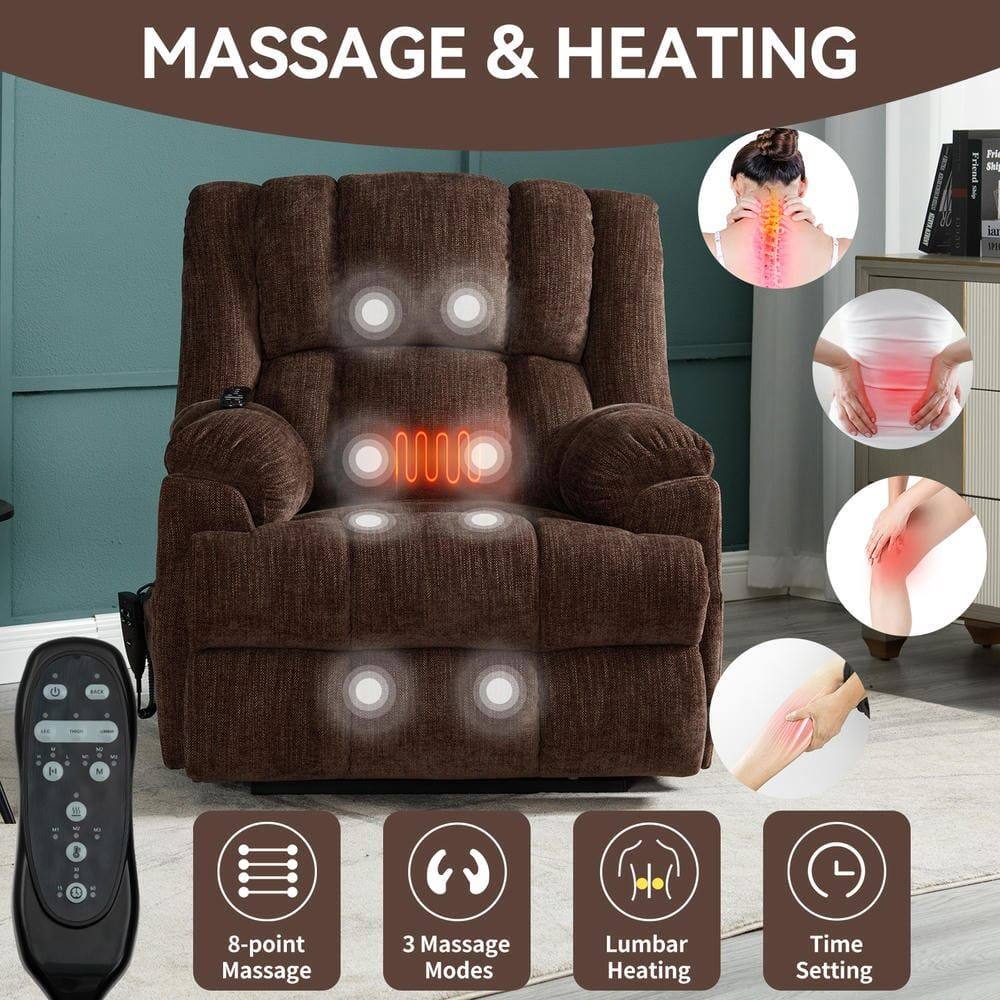 MASSAGE & HEATING

- 8-point Massage
- 3 Massage Modes
- Lumbar Heating
- Time Setting