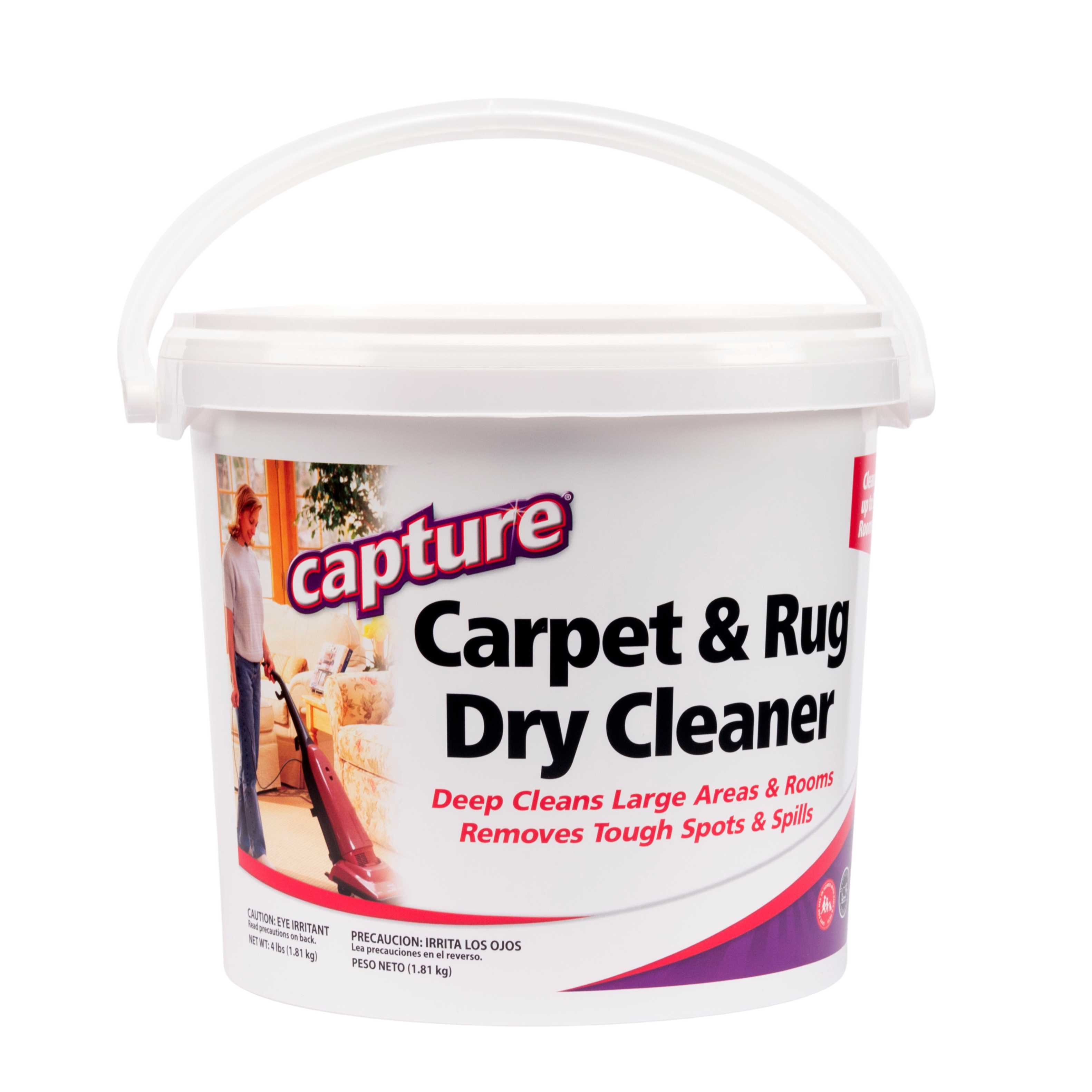 Capture - Carpet Cleaner Powder, Carpet Cleaner Solution, Carpet deodorizer, Fresh Scent - 4 lbs - White