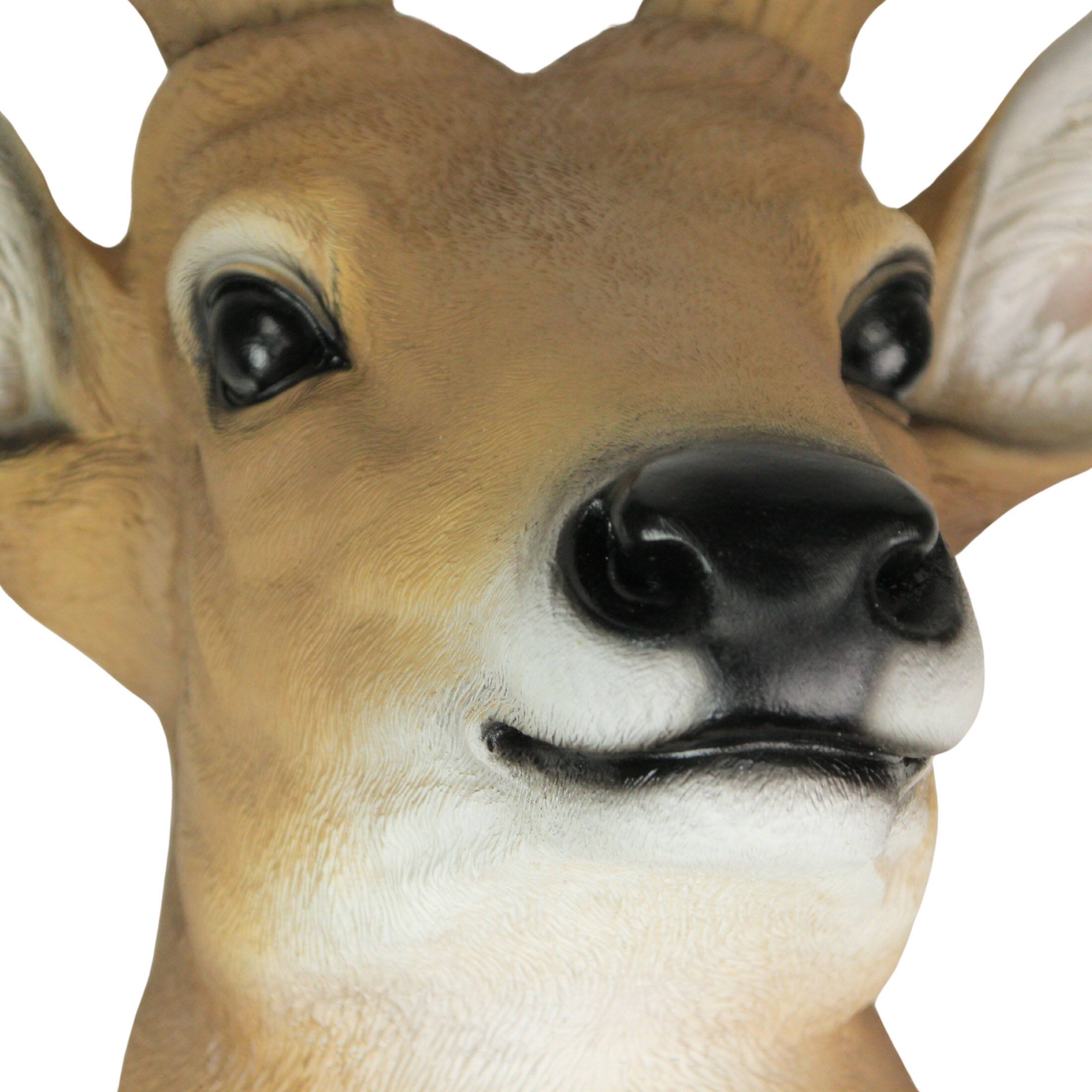 Alt View 7. Zeckos - 12 Point Buck Deer Head Bust Wall Hanging Lodge Decor Trophy Mount 23.5 Inches - Brown.