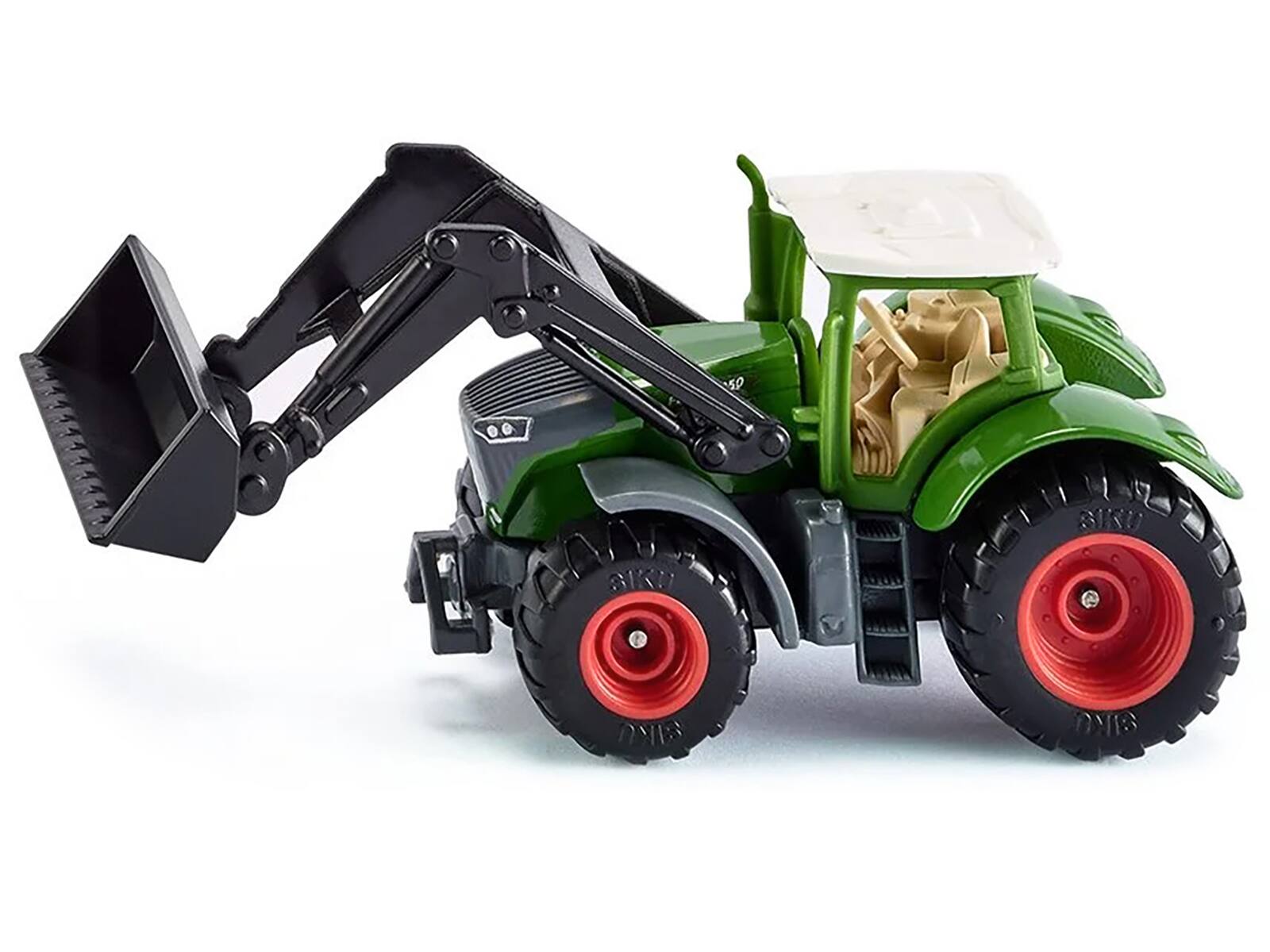 Alt View 1. SIKU - Fendt 1050 Vario Tractor with Front Loader Green with White Top Diecast Model by Siku.