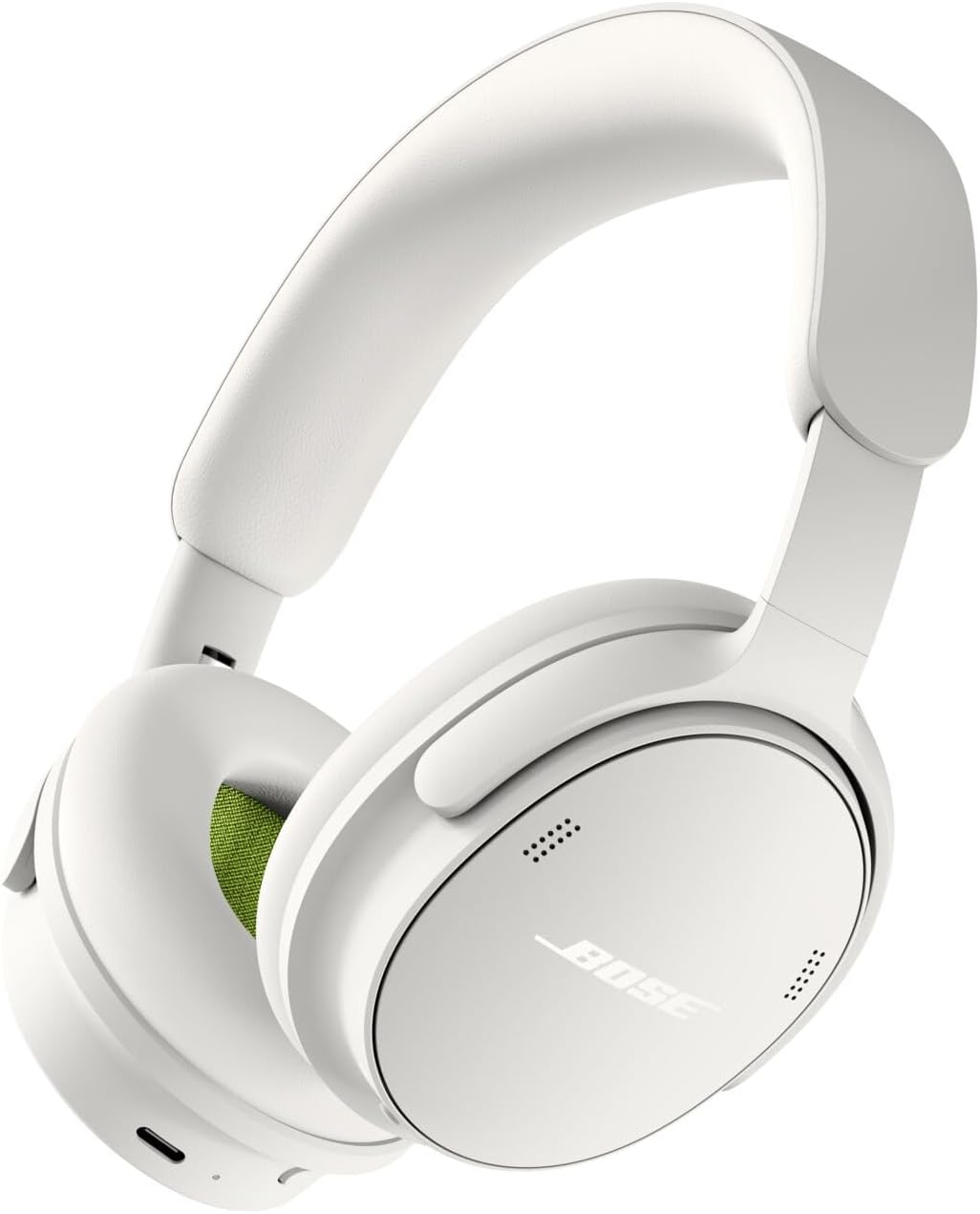 Angle. Bose - Bose QuietComfort Headphones (2nd Gen) Bundle with Fast Charger - Wireless, Noise Cancelling and Mic, (White Smoke) - White Smoke.