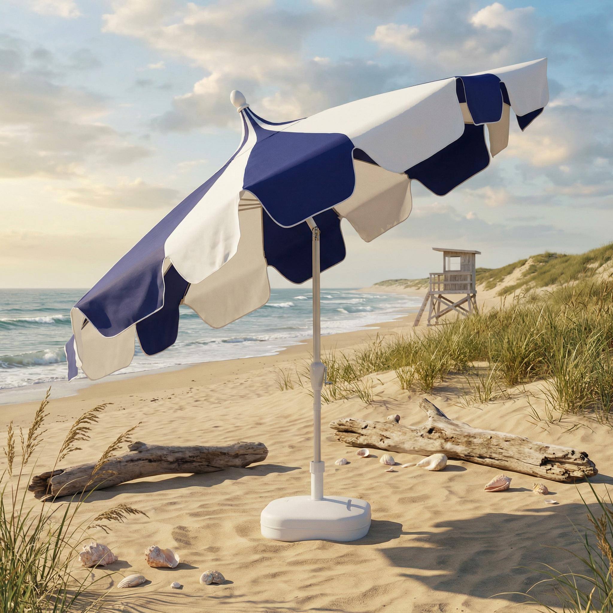 Alt View 5. Mondawe - 10 ft. Pagoda Patio Umbrella with Crank Lift and Tilt Adjustable - Navy Blue.