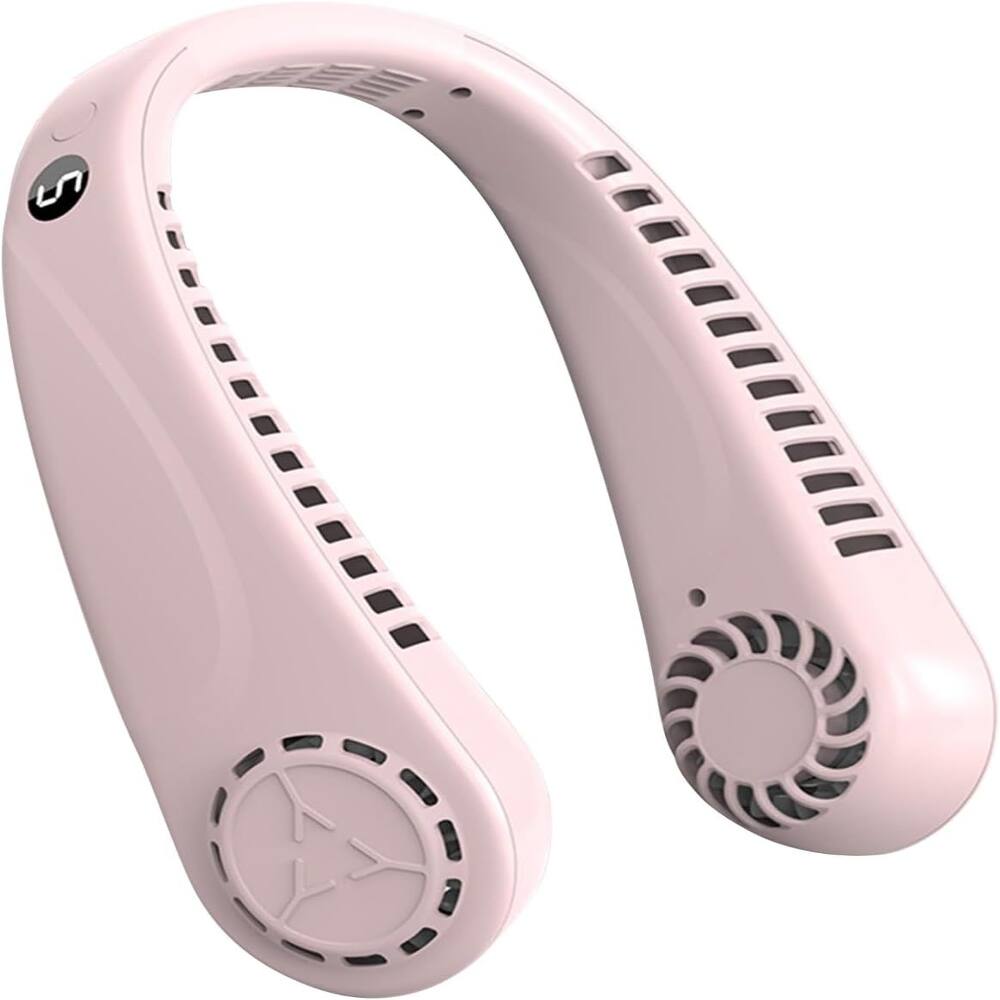 Back. Loheer - Loheer Portable Bladeless Neck Fan, Five Speeds Wearable Personal Fan, USB Rechargeable Cooling Hands Free Fan.