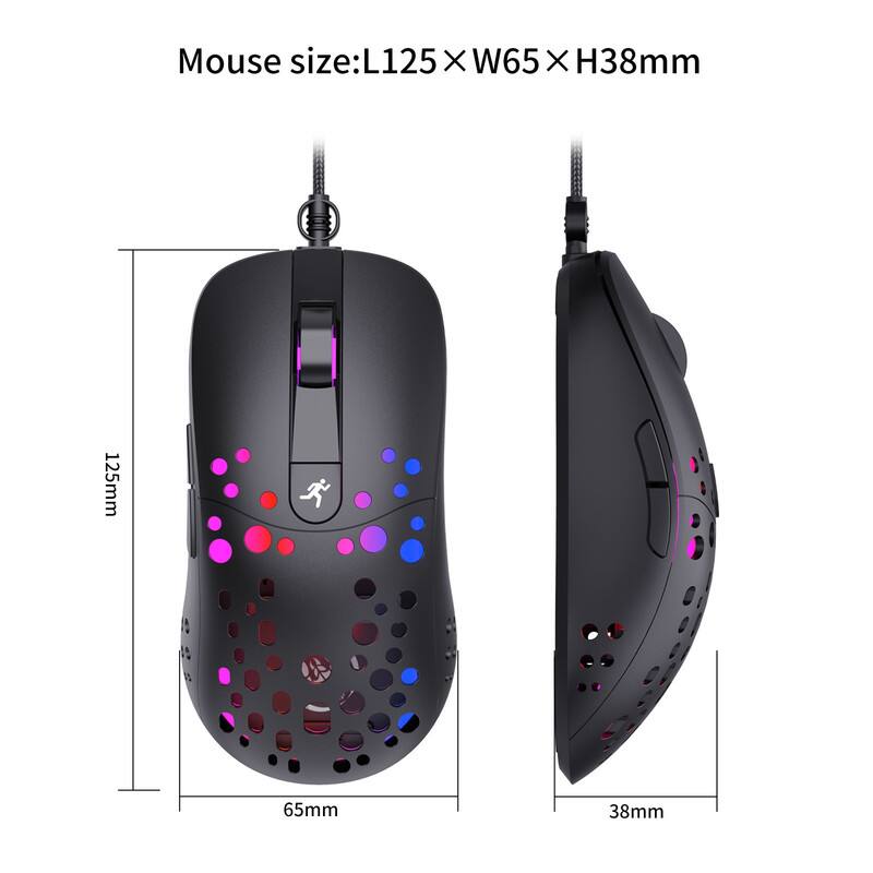 Mouse size: L125 X W65 X H38mm