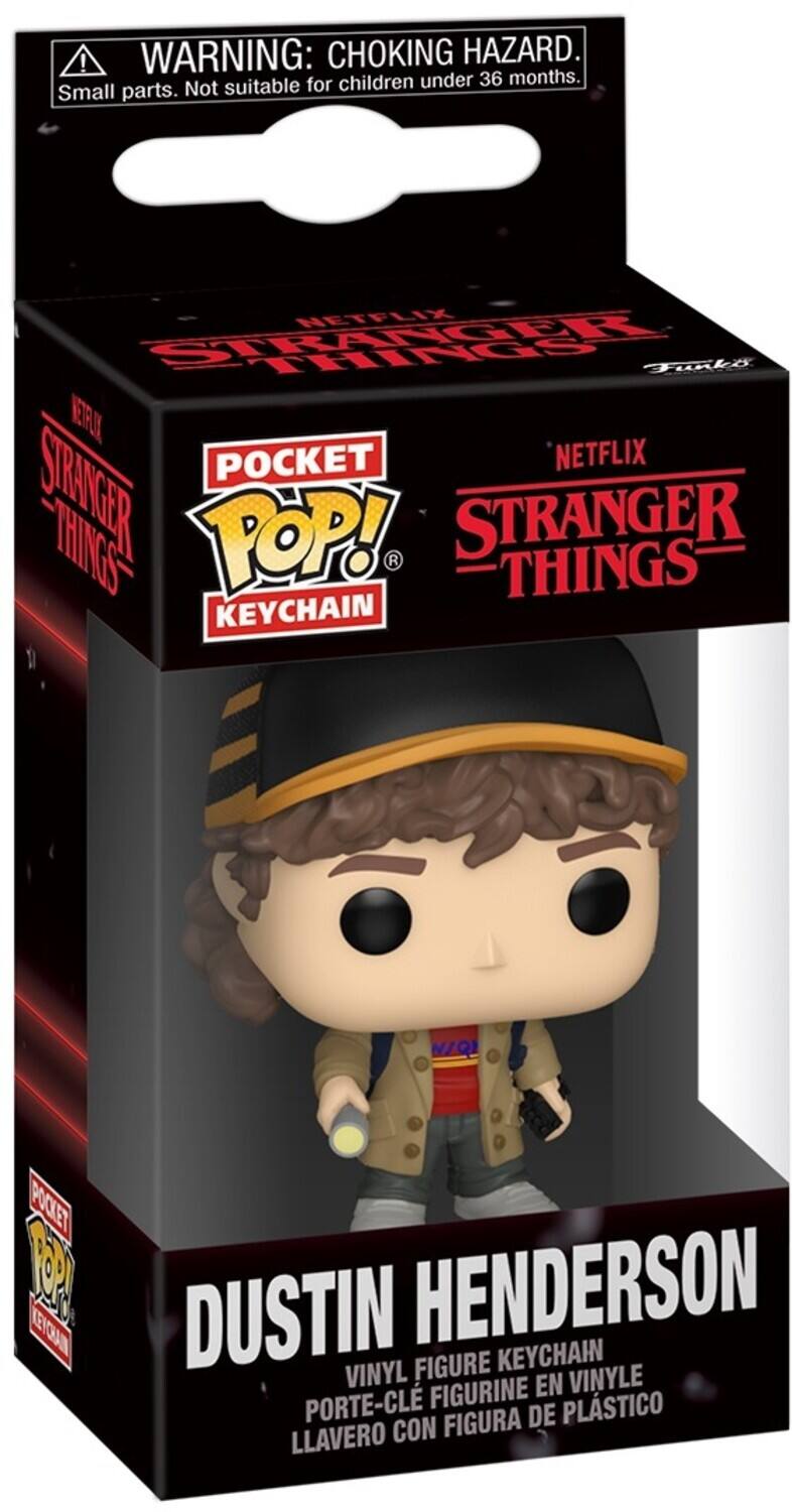 **WARNING: CHOKING HAZARD.**  
Small parts. Not suitable for children under 36 months.

**NETFLIX STRANGER THINGS**

**POCKET POP! KEYCHAIN**

**DUSTIN HENDERSON**

VINYL FIGURE KEYCHAIN  
PORTE-CLE FIGURINE EN VINYLE  
LLAVERO CON FIGURA DE PLÁSTICO