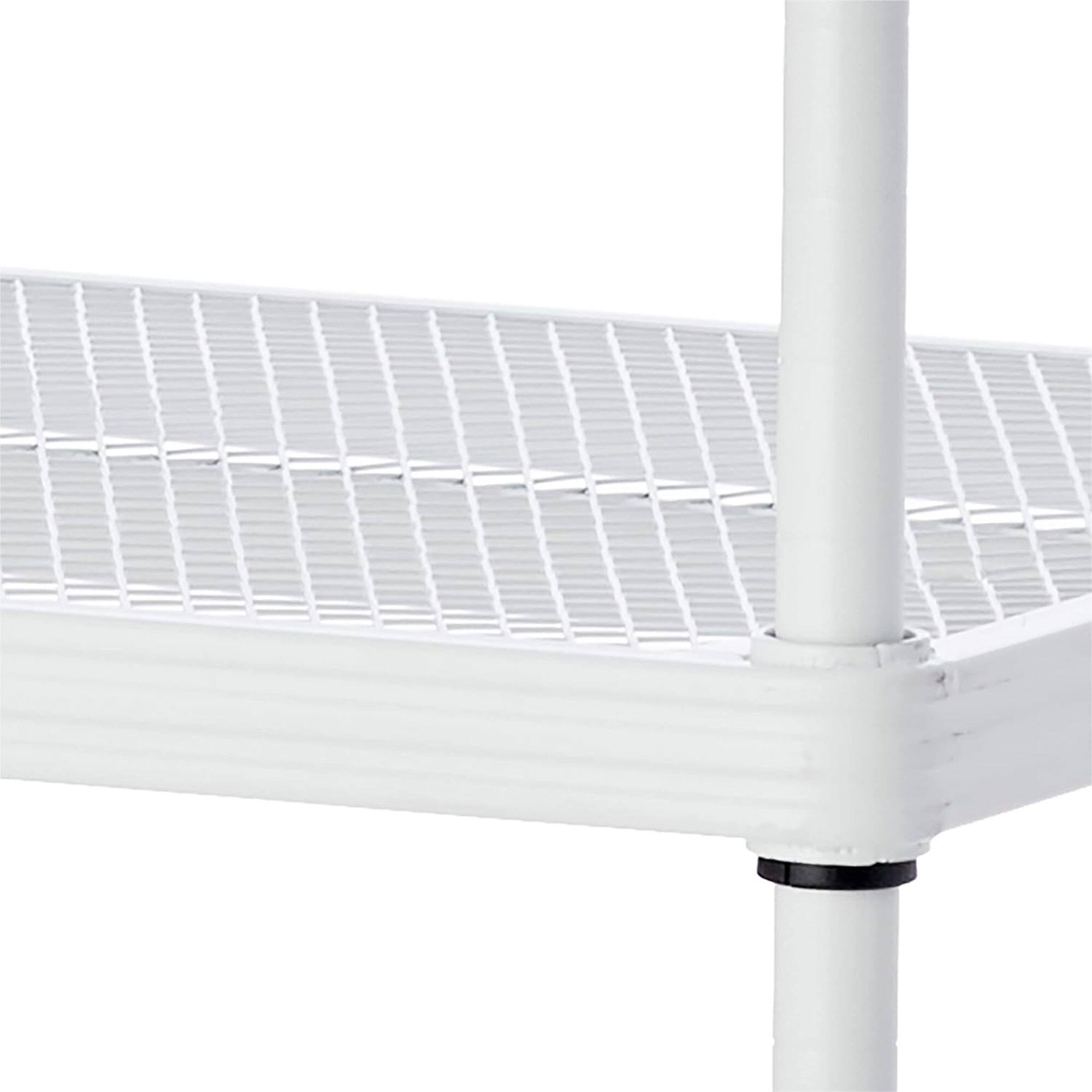 Alt View 8. Design Ideas - Design Ideas MeshWorks 5 Tier Tower Metal Storage Shelving Unit Rack, White - White.