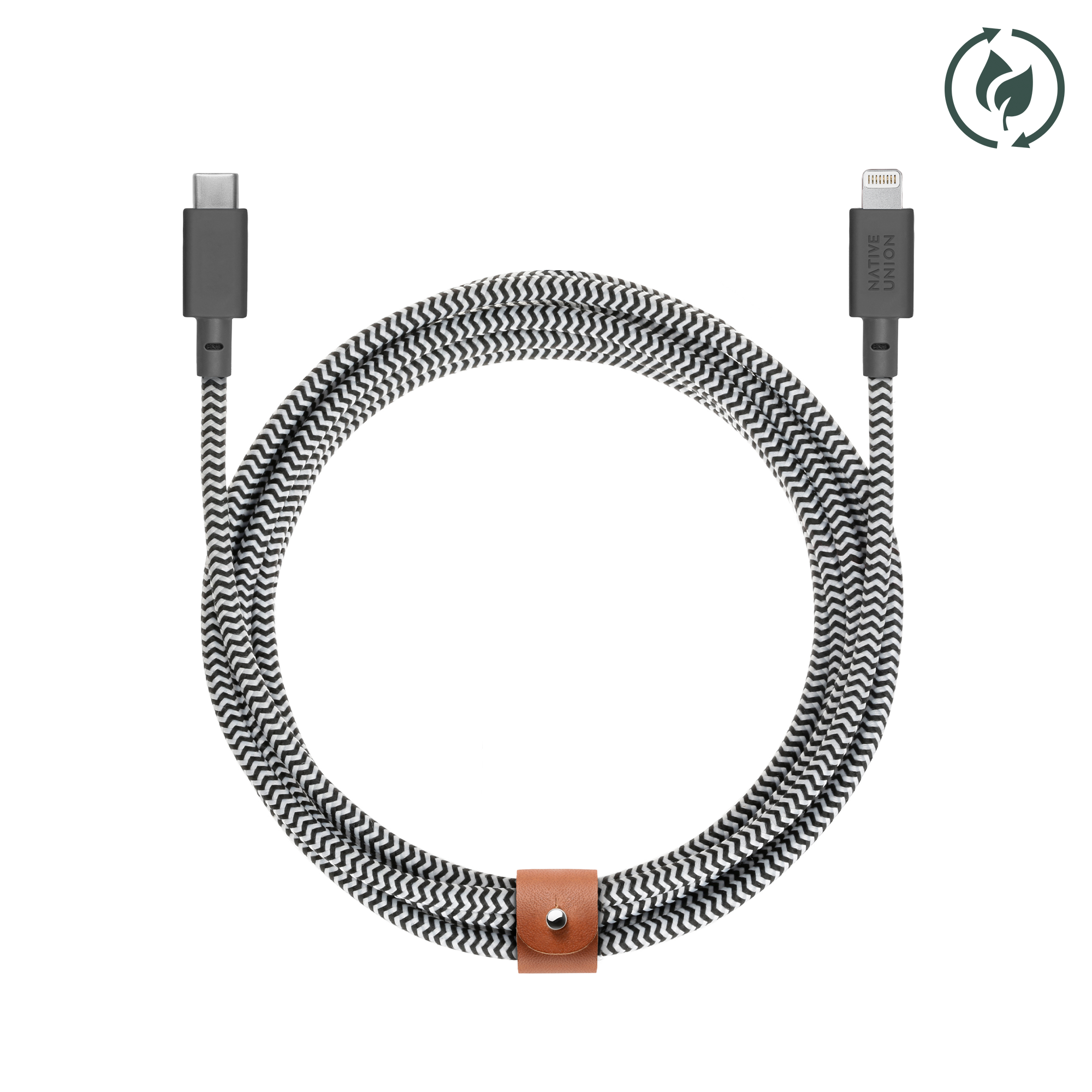 Native Union - Belt Cable USB-C to Lightning 1.2M - zebra