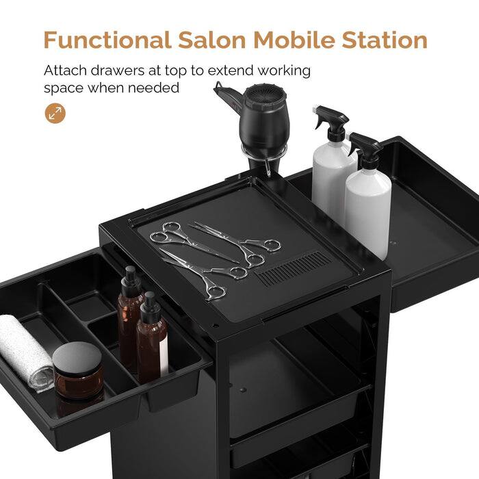 Functional Salon Mobile Station

Attach drawers at top to extend working space when needed
