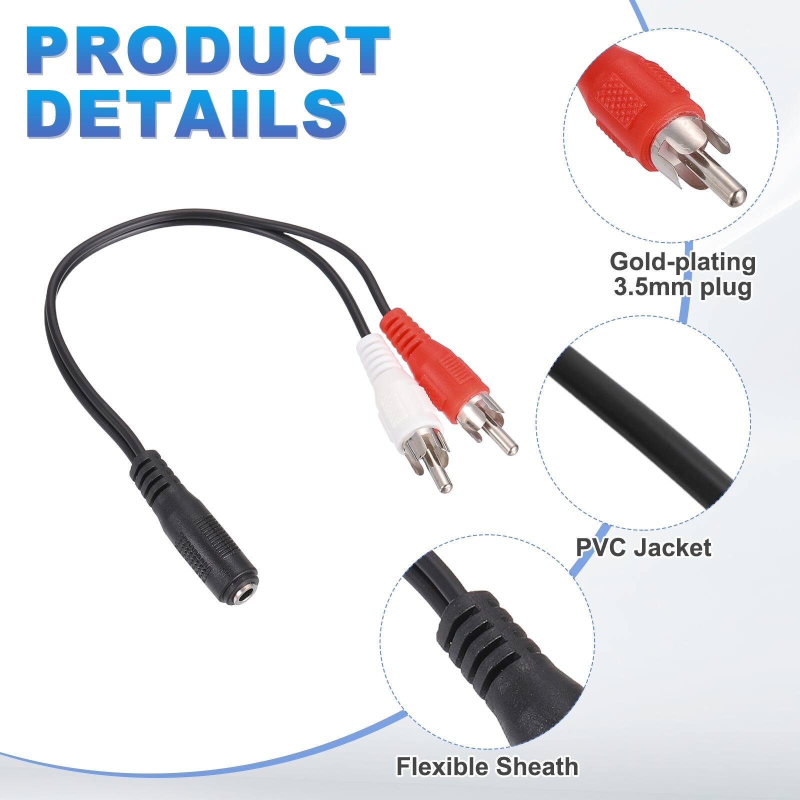 PRODUCT DETAILS

- Gold-plating 3.5mm plug
- PVC Jacket
- Flexible Sheath