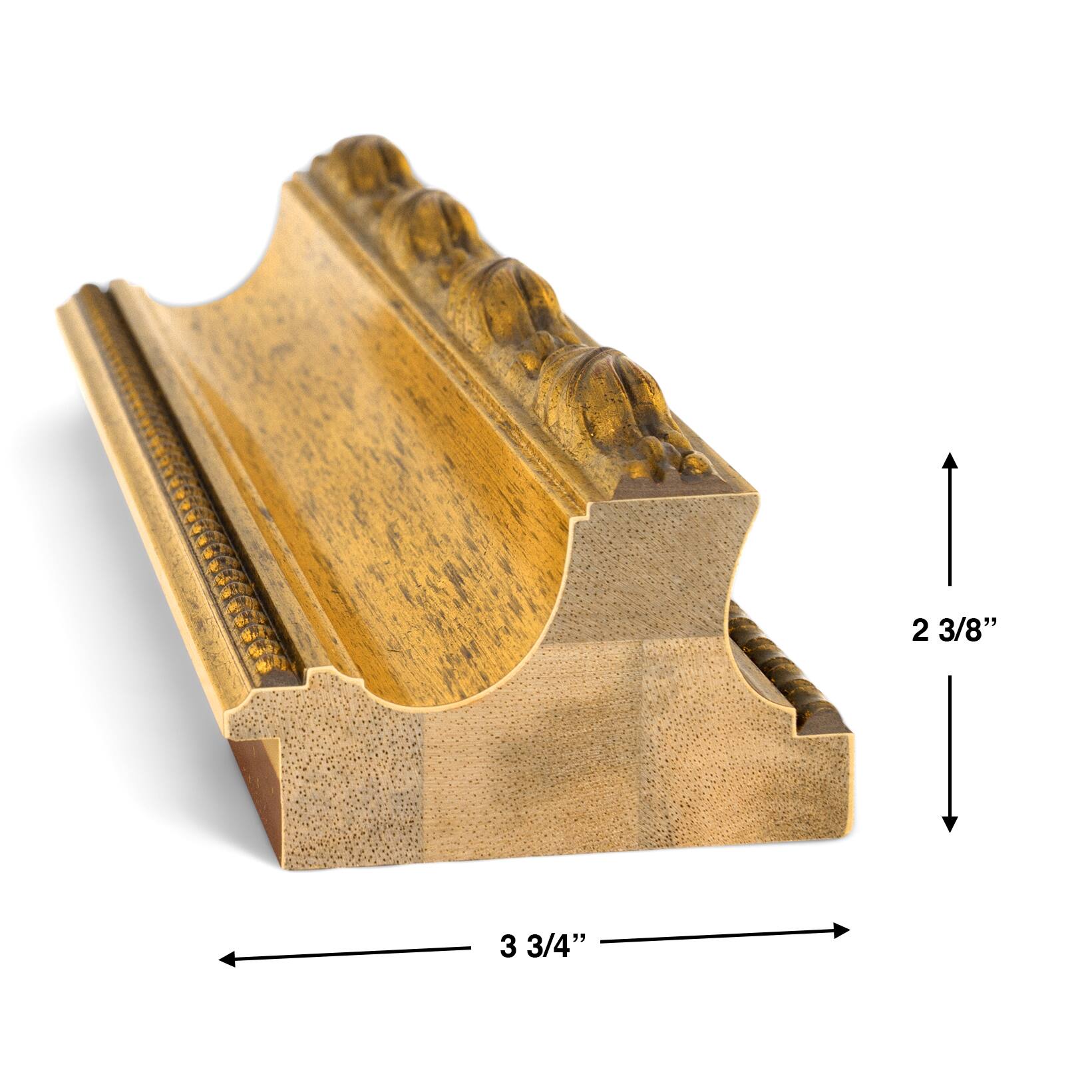 Alt View 16. Deco TV Frames - Premiere Bezel for Samsung the Frame TV - 55" - Ornate Gold.