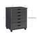 Alt View 15. Linon Home Décor - Monte Wide Six-Drawer Rolling Storage Cart - Gray.