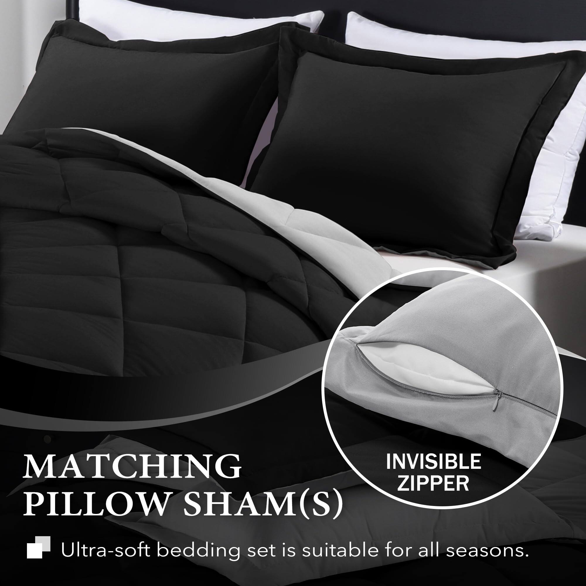 MATCHING PILLOW SHAM(S)  
Ultra-soft bedding set is suitable for all seasons.  
INVISIBLE ZIPPER