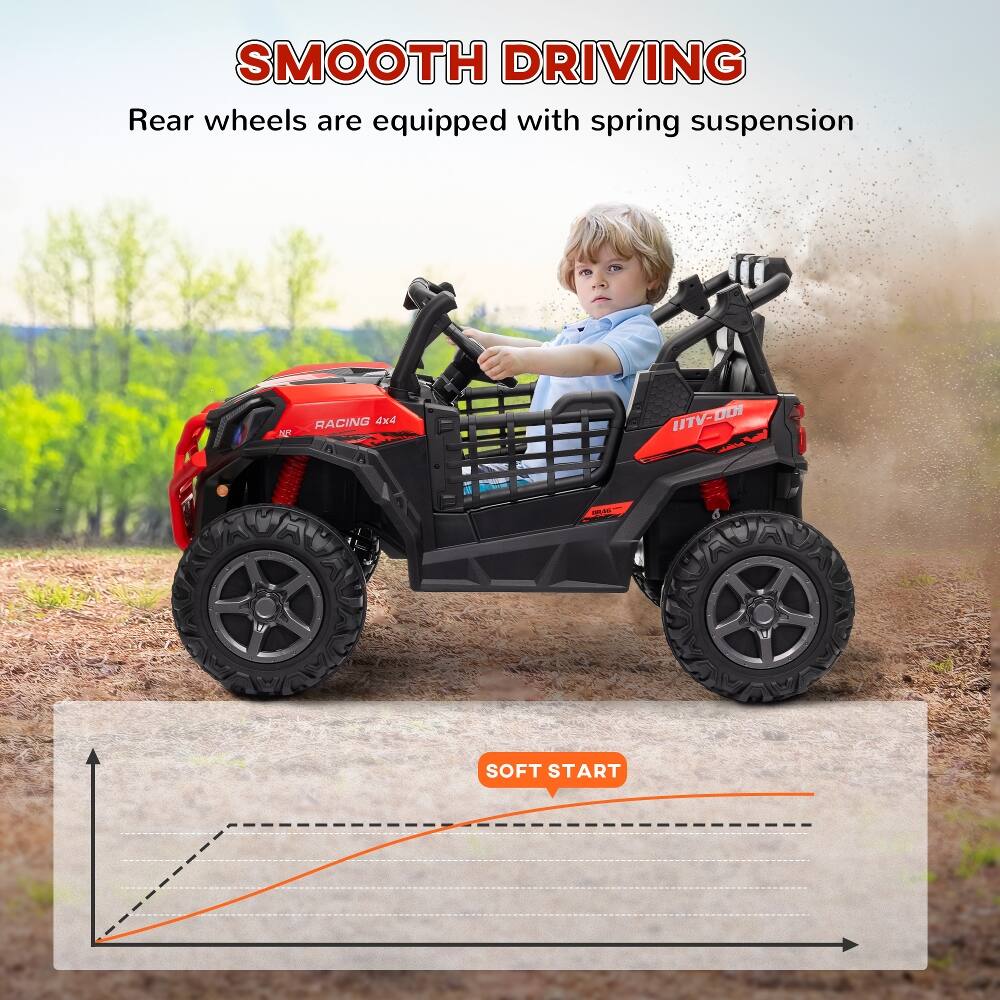SMOOTH DRIVING  
Rear wheels are equipped with spring suspension  

RACING 4x4 NR  
IITV-001  
35  
SOFT START