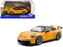 2023 Porsche 911 (992) GT3 Signal 1/43 Diecast Model Car by Solido - Yellow with Black Top