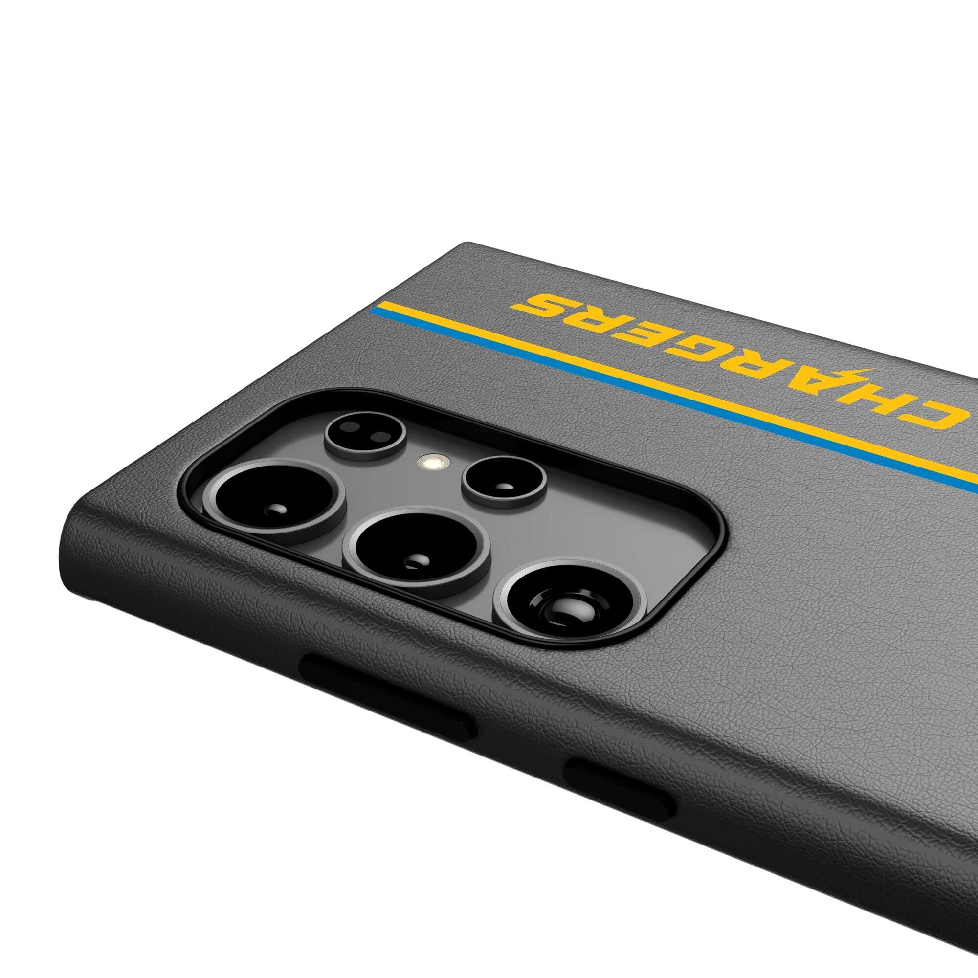 Alt View 2. Keyscaper - Los Angeles Chargers Galaxy Magnetic Bump Case - S24 - Black.