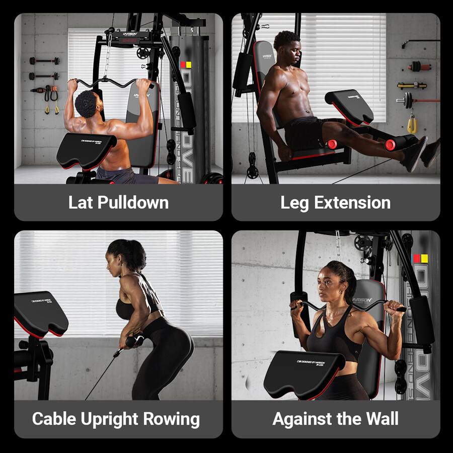 1. Lat Pulldown
2. Leg Extension
3. Cable Upright Rowing
4. Against the Wall