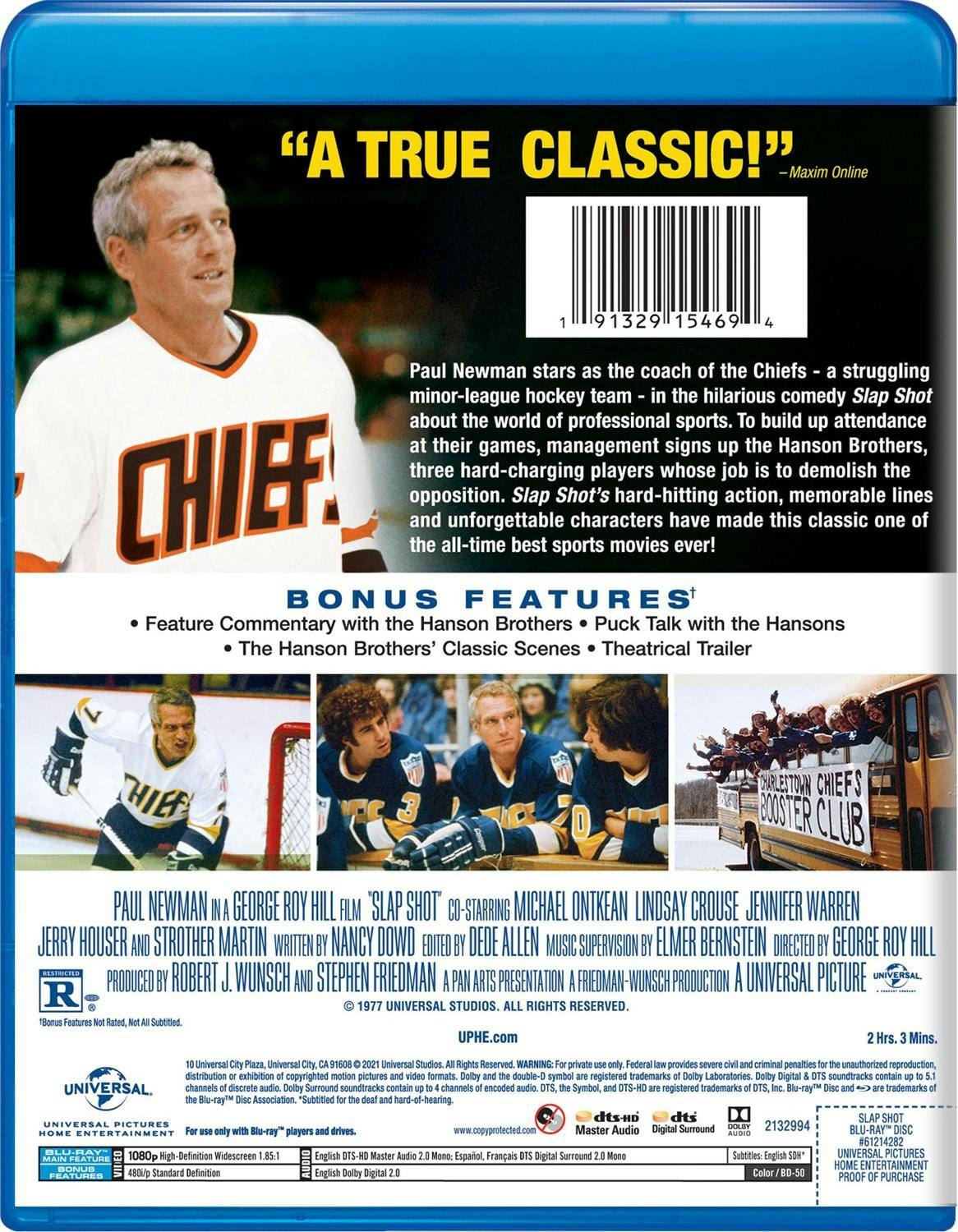 Back. Slap Shot (Blu-ray New Box Art) [Blu-ray].