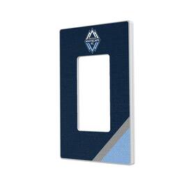 Keyscaper - Vancouver Whitecaps FC Diagonal Stripe Design Single Rocker Lightswitch Plate - Multicolor