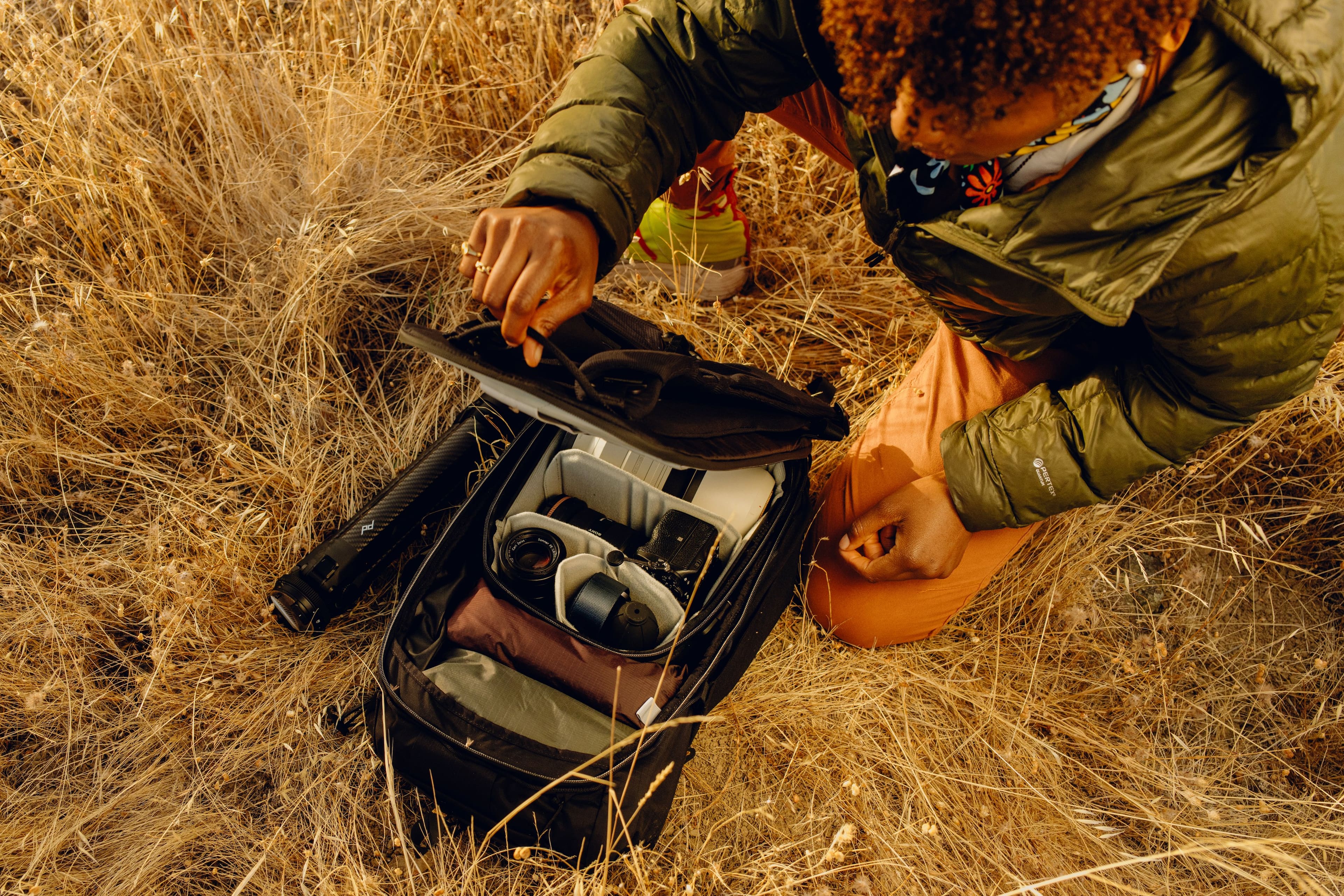 Alt View 24. Peak Design - Outdoor Backpack 45L - Cloud.