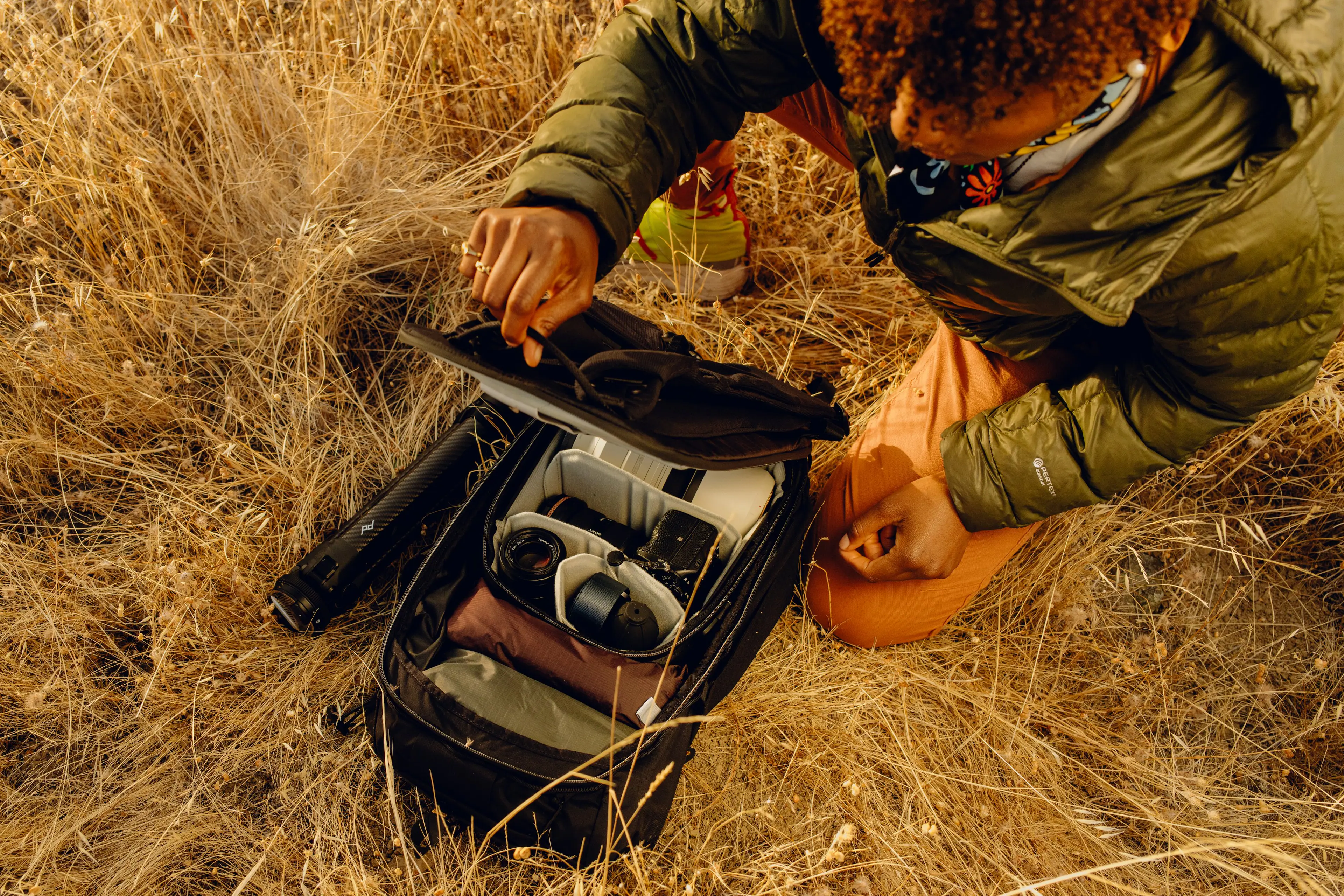 Alt View 24. Peak Design - Outdoor Backpack 45L - Cloud.