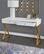 Alt View Zoom 19. Linon Home Décor - Edmore Two-Drawer Campaign Desk - White & Gold.