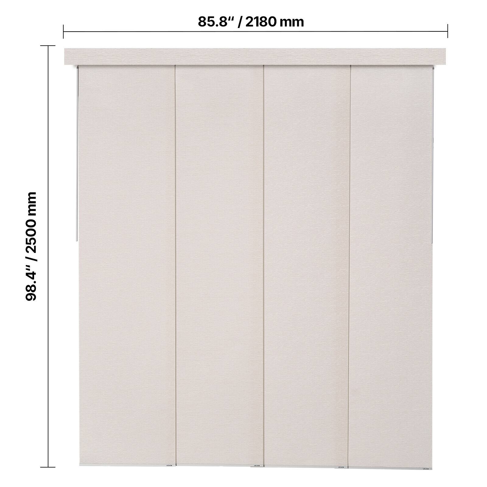 85.8" / 2180 mm  
98.4" / 2500 mm