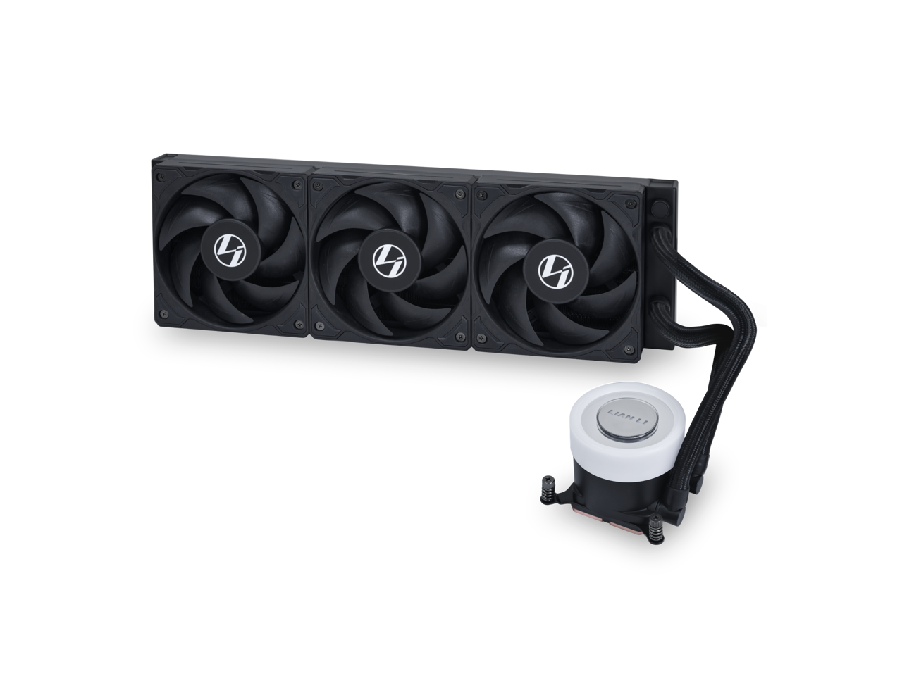 Alt View 5. Lian Li - Galahad II Lite 360mm PBT Fan Liquid CPU Cooler - Black.