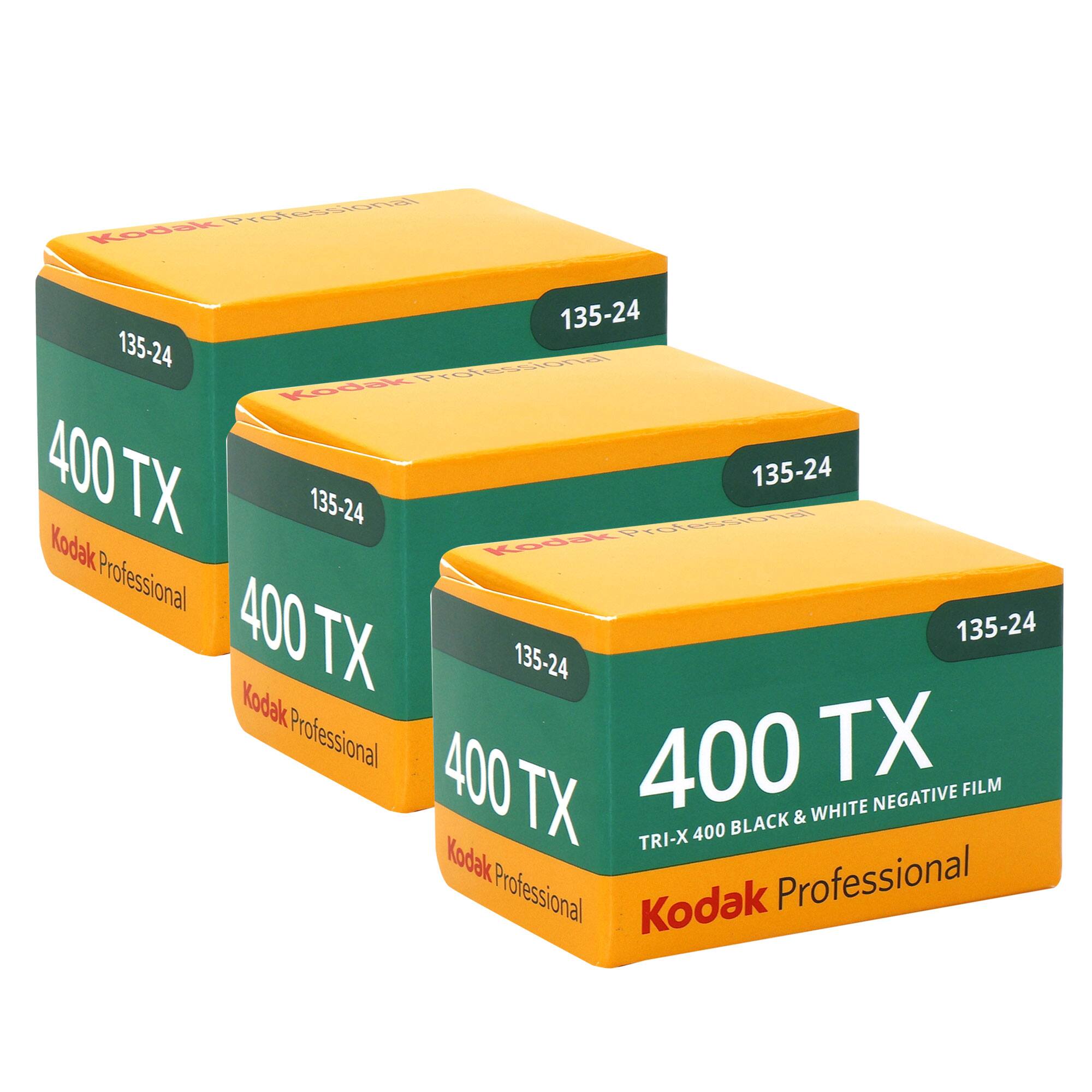 Kodak - Professional 400TX Tri-X 400 Black & White Negative Film, 24 Exp - 3 Pack