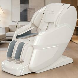 KoziSense - KZ-605 4D Massage Chair,Deep Zero Gravity,Thai Stretch,Auto Extension Legrest,Back and Front Heat,FREE Inside Delivery - White