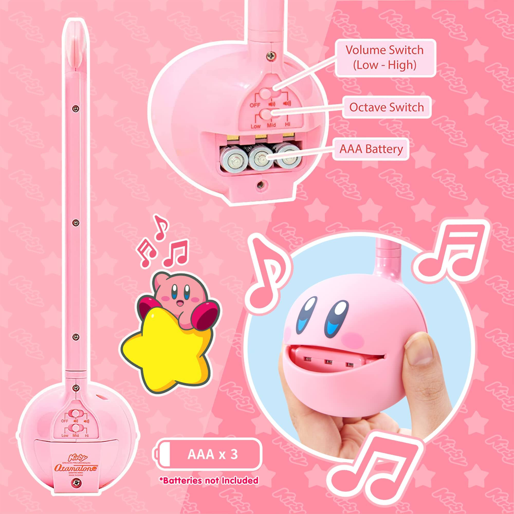 Volume Switch (Low-High)  
OFF - 4 Octave Switch Low Mid Hi  
2e AAA Battery  
J OFF - Los Mia - HaFy Otamatone  
AAA x 3  
*Batteries not Included